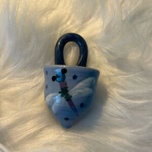 Dragonfly pottery toothpick holder